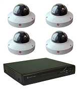 Комплект видеонаблюдения Hunter IP KIT-4/67 на 4 камеры 2Mp