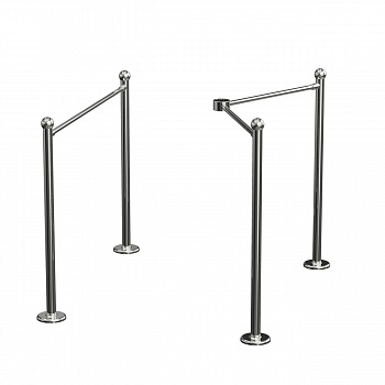 Ростов-Дон ОП-Р ХРОМ прямое Ограждение для роторного турникета Ростов-Дон ОП-Р ХРОМ прямое Ограждение для роторного турникета