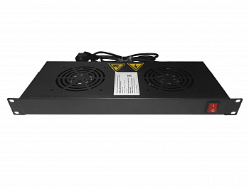 Netko Полка вентиляторная 19" 1U/2 вентилятора, с кабелем, черная,  Netko Полка вентиляторная 19" 1U/2 вентилятора, с кабелем, черная,