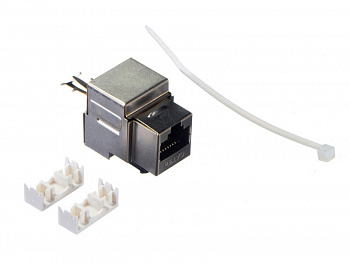 Netko Модуль Keystone экранированный, RJ45, cat.5e, 90°, 110/Krone тип, под инструмент, KE, металлик Netko Модуль Keystone экранированный, RJ45, cat.5e, 90°, 110/Krone тип, под инструмент, KE, металлик