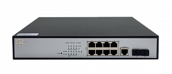 GIGALINK GL-SW-G204-10P Управляемый L2 PoE коммутатор 8 Base-T 10/100/1000Mb/s портов