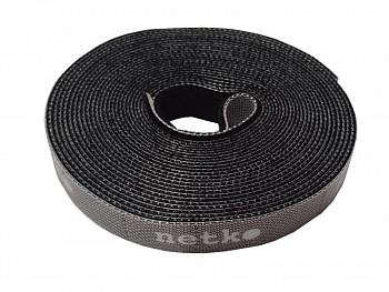 Netko Лента-липучка многоразовая 14,5мм*5м, с насечками для отрыва (каждые 2 см), черная Optima Netko Лента-липучка многоразовая 14,5мм*5м, с насечками для отрыва (каждые 2 см), черная Optima