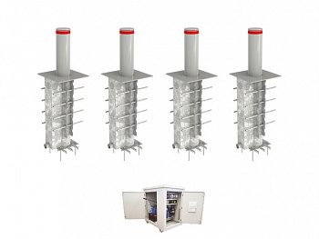 CAME HBD 275H900 Боллард гидравлический выдвижной HBD-275H90-4 (комплект на 4 болларда)