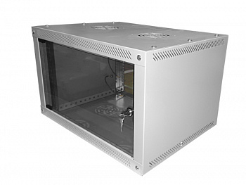 Netko Шкаф настенный 6U серия NOP3 (600х600х367), передняя дверь стекло, разборный, серый Netko Шкаф настенный 6U серия NOP3 (600х600х367), передняя дверь стекло, разборный, серый