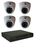 Комплект видеонаблюдения Hunter IP KIT-4/62 на 4 камеры 1Mp