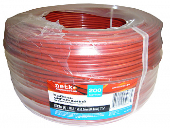 Netko Кабель сигнальный, экранированный, КПСЭнг (А) - FRLS, 1*2*0.5мм2 (0.8мм) 200м, красный Netko Кабель сигнальный, экранированный, КПСЭнг (А) - FRLS, 1*2*0.5мм2 (0.8мм) 200м, красный