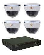 Комплект видеонаблюдения Hunter IP KIT-4/65 на 4 камеры 1Mp
