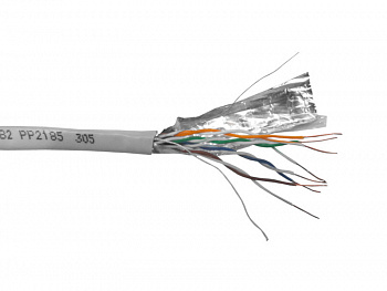 Netko Кабель FTP4 cat.5е, одножильный, экранированный, 305м, Cu, Проходит Fluke тест, серый
