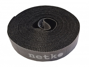 Netko Лента-липучка многоразовая 20мм*5м, с насечками для отрыва (каждые 2 см), черная Optima Netko Лента-липучка многоразовая 20мм*5м, с насечками для отрыва (каждые 2 см), черная Optima