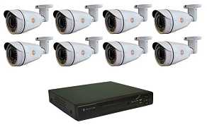 Комплект видеонаблюдения Hunter IP KIT-8/74 на 8 камер 2Mp PoE