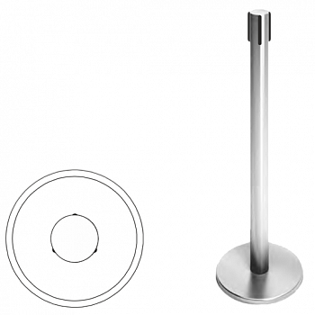 OXGARD ВЗР 2387 (2 метра красный) Стойка ограждения передвижная с ремнем 