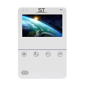 Space Technology ST-M100/4 (S) БЕЛЫЙ, (версия 2) Видеодомофон