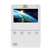Space Technology ST-M100/4 (S) БЕЛЫЙ, (версия 2) Видеодомофон