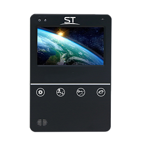 Space Technology ST-M100/4 (S) ЧЕРНЫЙ, (версия 2) Видеодомофон
