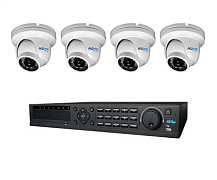 Комплект видеонаблюдения HDeye на 4 камеры Full HD 3,6 dome