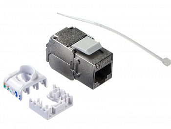 Netko Модуль Keystone экранированный, RJ45, cat.5e, 180°, 110/Krone тип