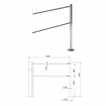 OXGARD ВЗР 1702.04 1200 мм Секция поворотная 