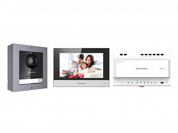 HikVision DS-KIS702-P (B) Комплект видеодомофона  HikVision DS-KIS702-P (B) Комплект видеодомофона
