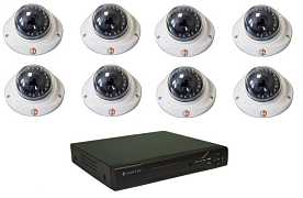 Hunter IP KIT-8/72 Комплект видеонаблюдения на 8 камер 1,3Mp PoE