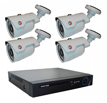 Hunter AHD KIT-4/1 Комплект видеонаблюдения на 4 камеры 1Mp Hunter AHD KIT-4/1 Комплект видеонаблюдения на 4 камеры 1Mp