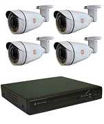 Комплект видеонаблюдения Hunter IP KIT-4/68 на 4 камеры 2Mp
