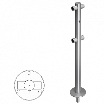 OXGARD ВЗР 1996Р.21-04 Стойка ограждения съемная i-образная с отверстием под фиксатор 