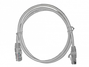 Netko Патч-корд UTP4 cat.5е, 1.0м, CCA, LSZH, серый, литой коннектор Optima