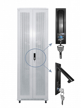 Netko Дверь для шкафа серии Expert 42U Ширина 600, металлическая, с перфорацией, двойная, серая Netko Дверь для шкафа серии Expert 42U Ширина 600, металлическая, с перфорацией, двойная, серая