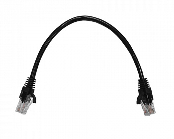 Netko Патч-корд UTP4 cat 5e, 0,25м, ВС, LSZH, черный, литой коннектор Optima