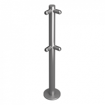 OXGARD под стекло L-образная H=400 мм Стойка ограждения 