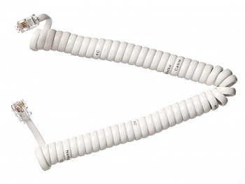 Netko Шнур телефонный витой (4р4с) 2,5 метра / белый Netko Шнур телефонный витой (4р4с) 2,5 метра / белый