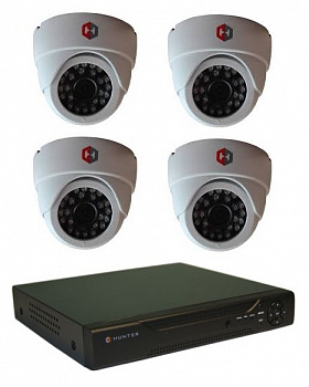 Hunter IP KIT-4/62 Комплект видеонаблюдения на 4 камеры 1Mp Hunter IP KIT-4/62 Комплект видеонаблюдения на 4 камеры 1Mp