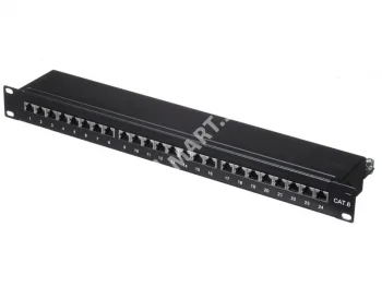 Netko Патч-панель FTP, 19", 24 порта RJ45, cat.6, 1U, Dual Type