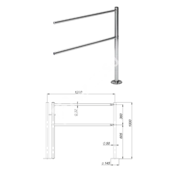 OXGARD ВЗР 1702.04 1200 мм Секция поворотная 