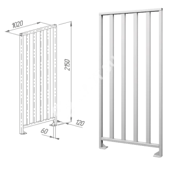 OXGARD ВЗР 2342.01-01 1020 мм Ограждение полноростовое 