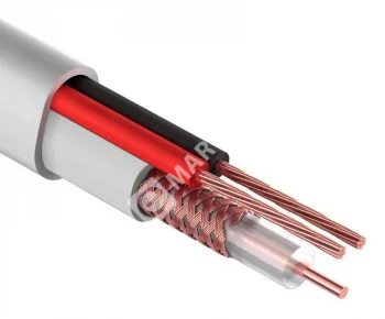 Netko Кабель коаксиальный КВК-В, (CU, оплетка 80 нитей CCA) + кабель питания 2x0.75 мм2