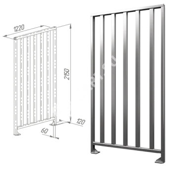 OXGARD ВЗР 2443.01-02 1220-Н Ограждение полноростовое 