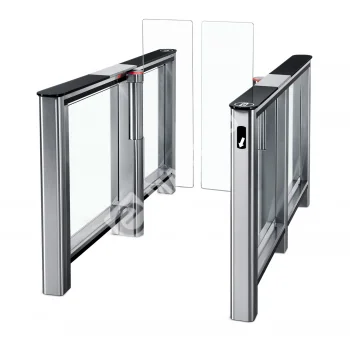 PERCo-ST-01 Турникет распашной с крышками из закаленного стекла с вставкой со створками 575 мм