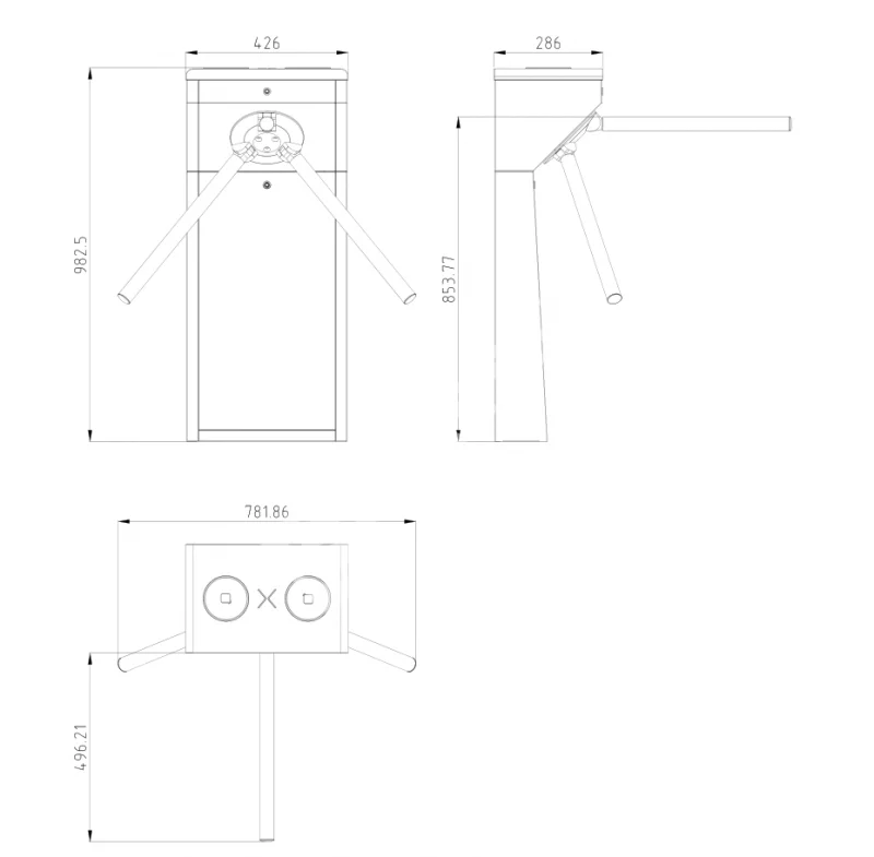HikVision DS-K3G200LX-R/Dm55 турникет-трипод