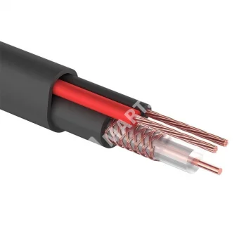 Netko Кабель коаксиальный КВК-П, (CU, оплетка 80 нитей CCA) + кабель питания 2x0.5 мм2